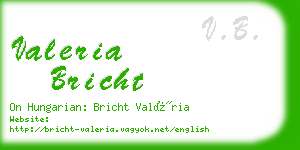 valeria bricht business card